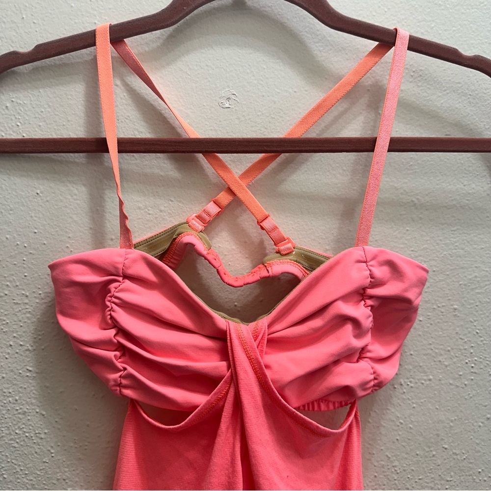 Lululemon Strappy Hot Pink Skinny Strap Tank Top Size 4 - Picture 2 of 8